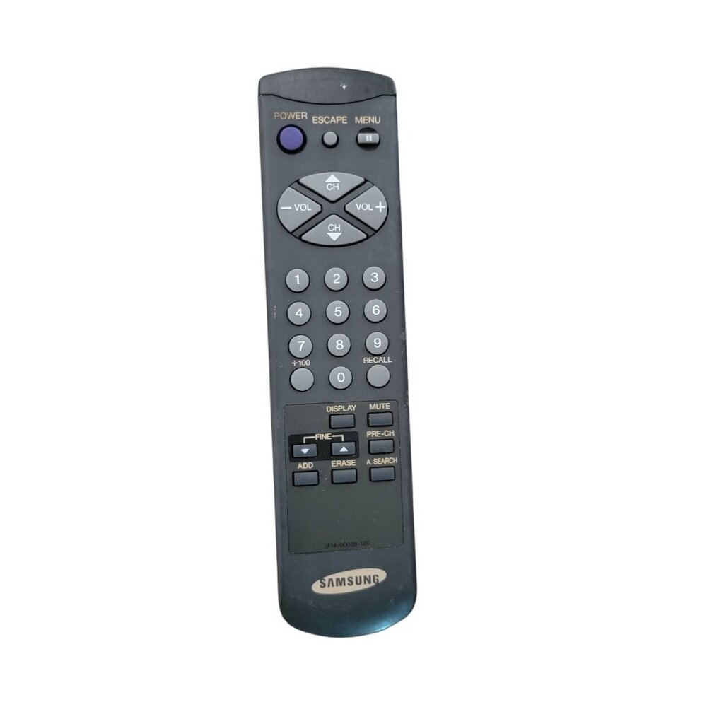 Genuine Samsung TV VCR Remote Control 3F14-00038-120 Tested and Works